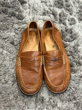 Sperry Women's Brown Leather Penny Loafer Shoes Classic Style Slip On